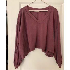 Free People cropped long sleeve